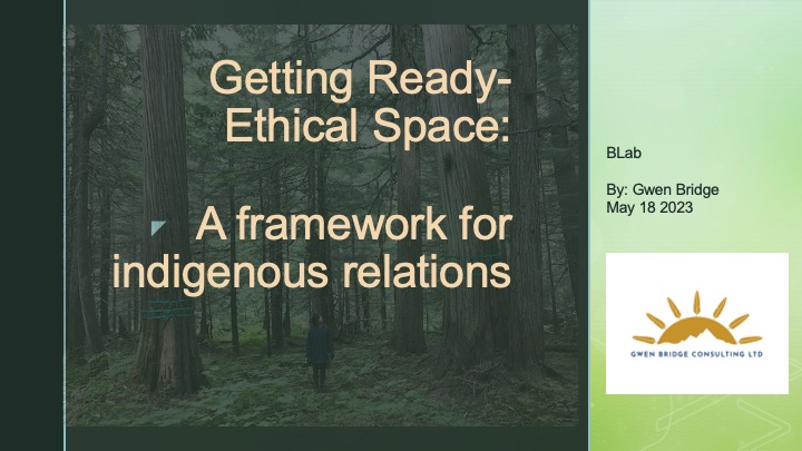 Getting Ready-Ethical Space: A framework for indigenous relations